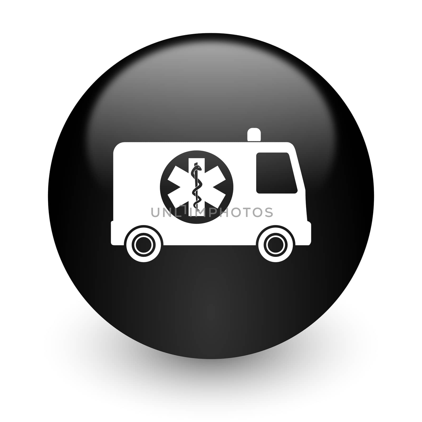 black glossy computer icon