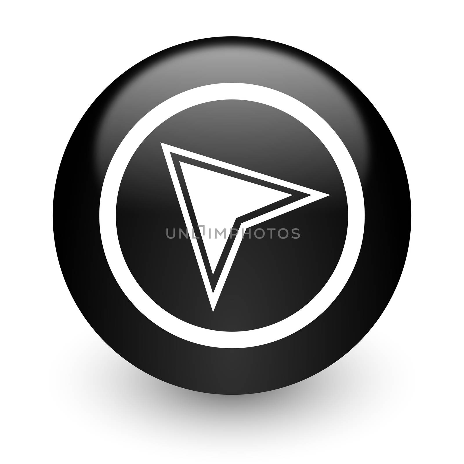 black glossy computer icon