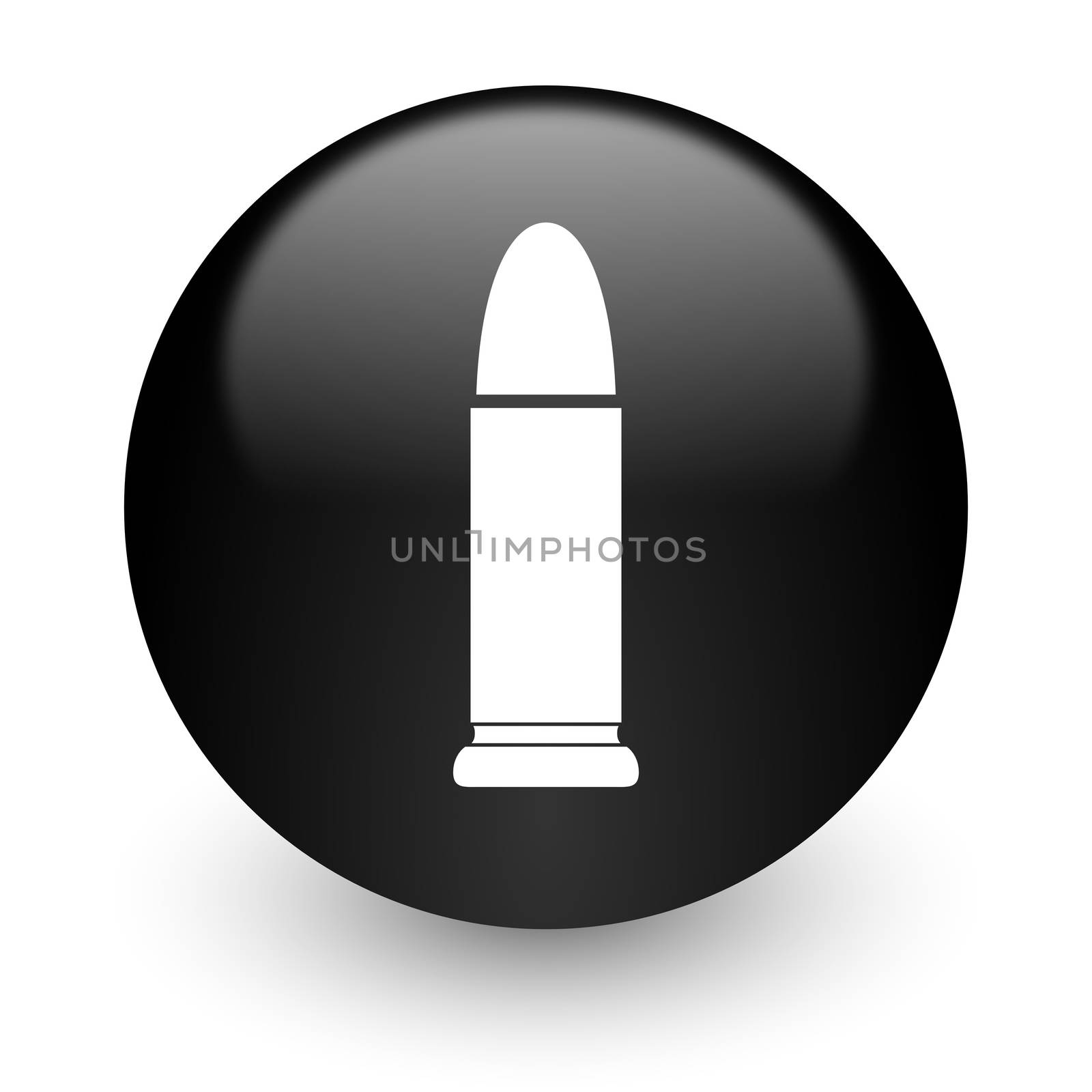 black glossy computer icon