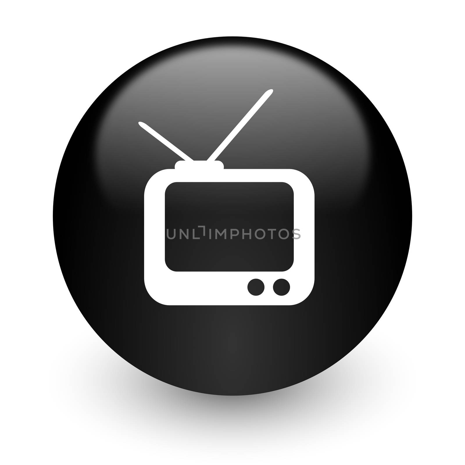 black glossy computer icon