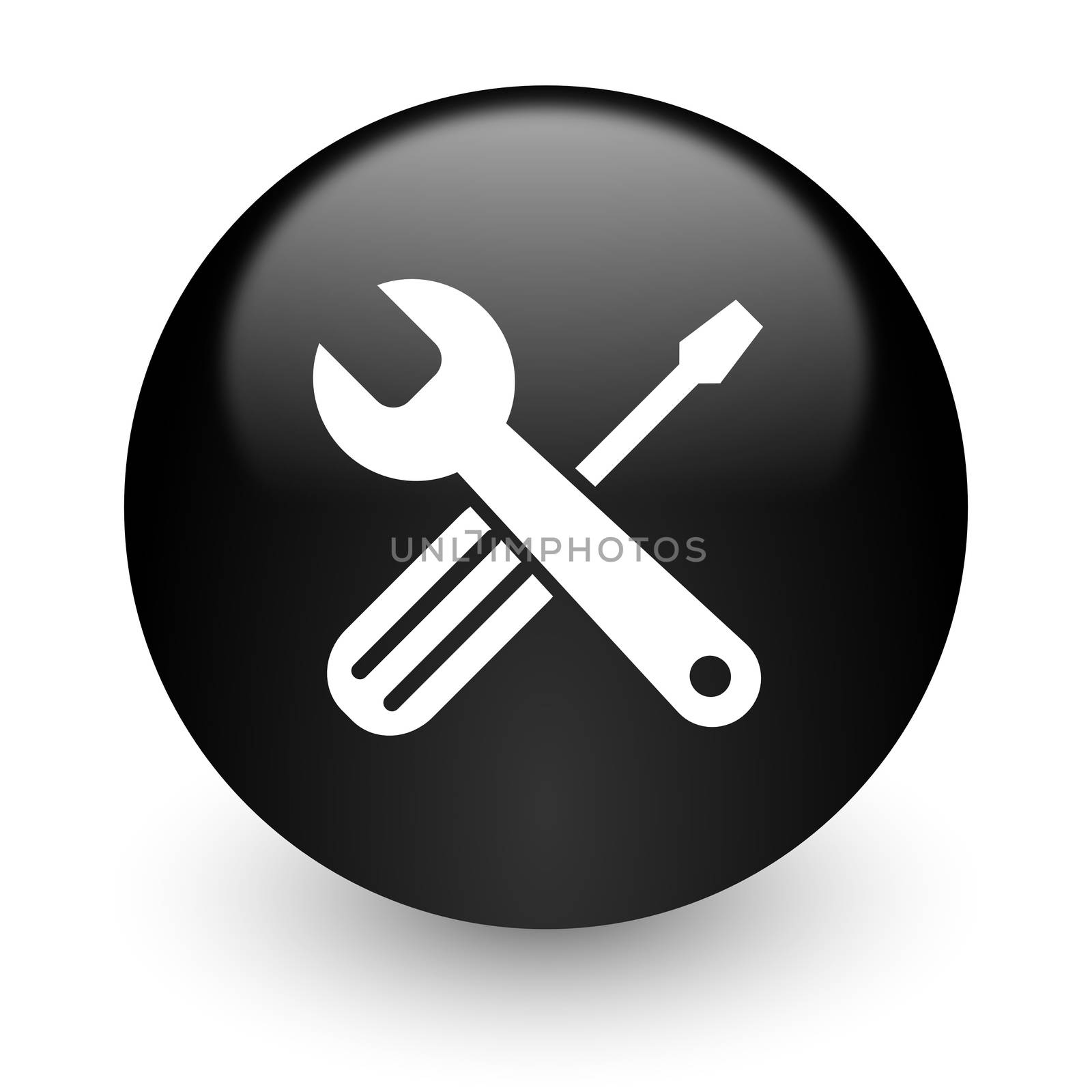 black glossy computer icon