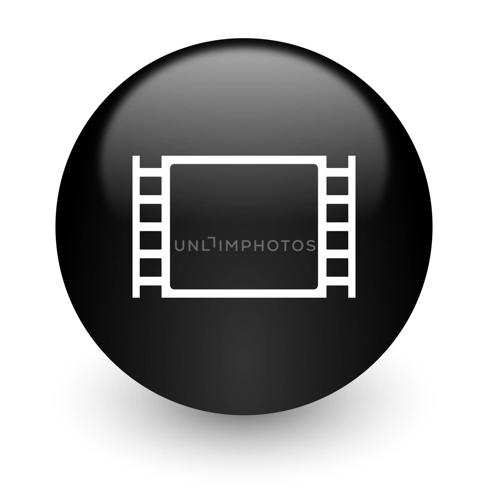 black glossy computer icon