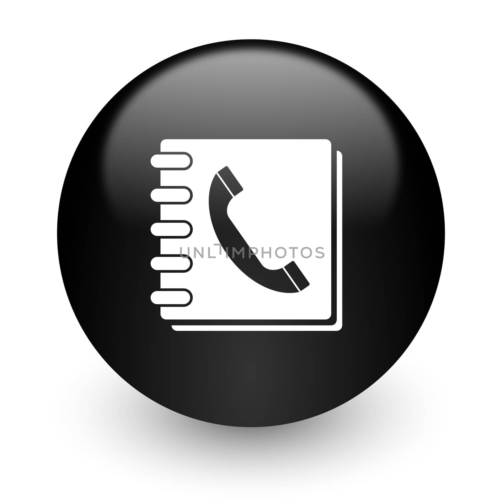 black glossy computer icon