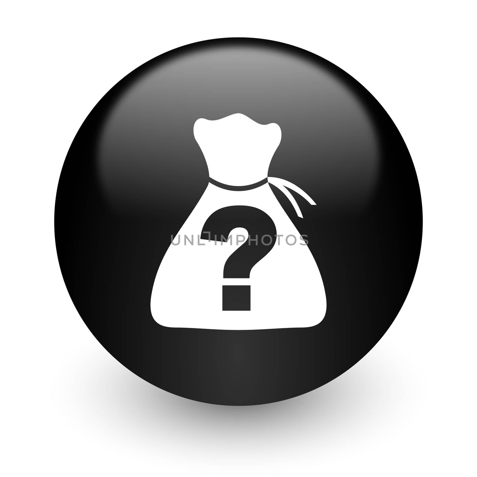 black glossy computer icon