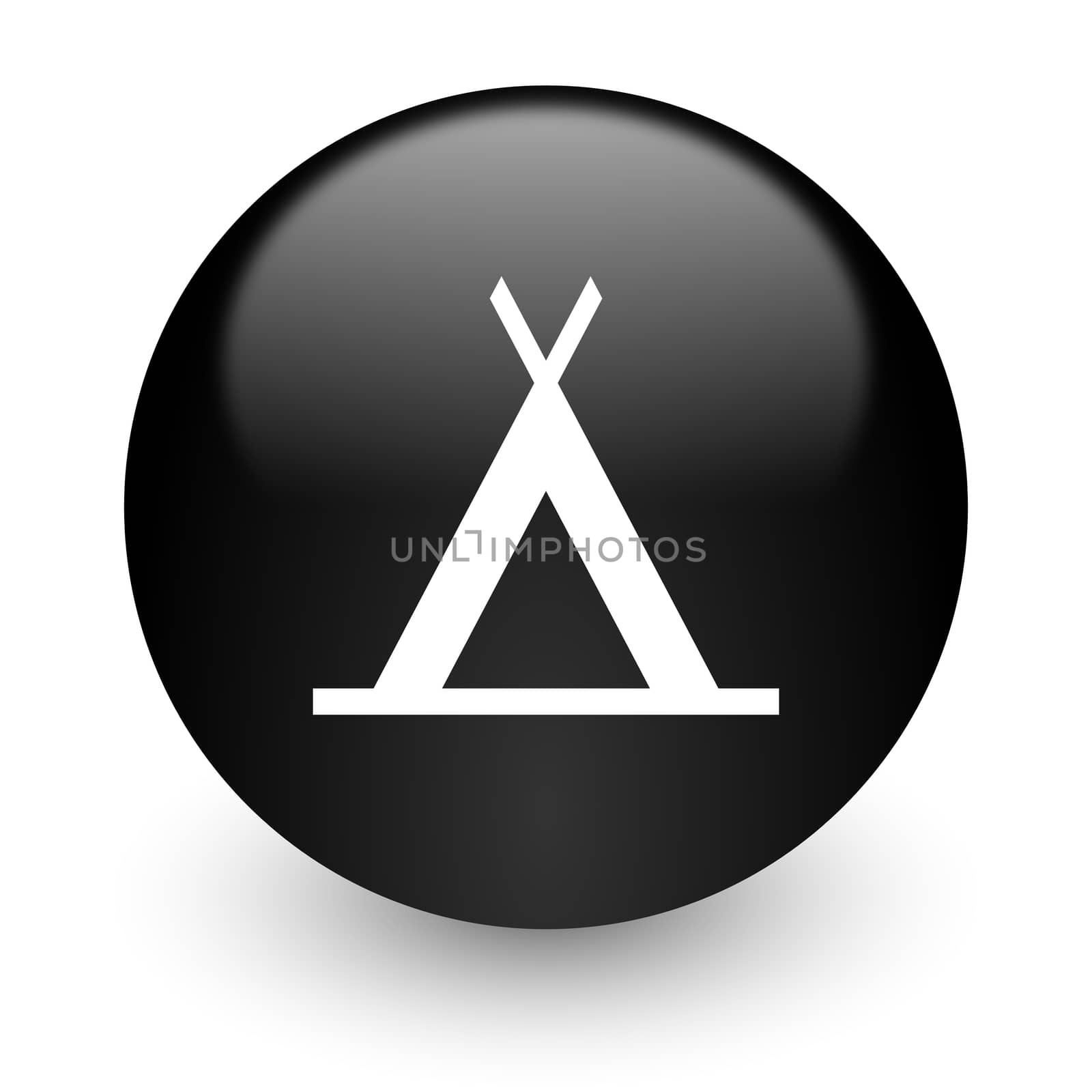 black glossy computer icon