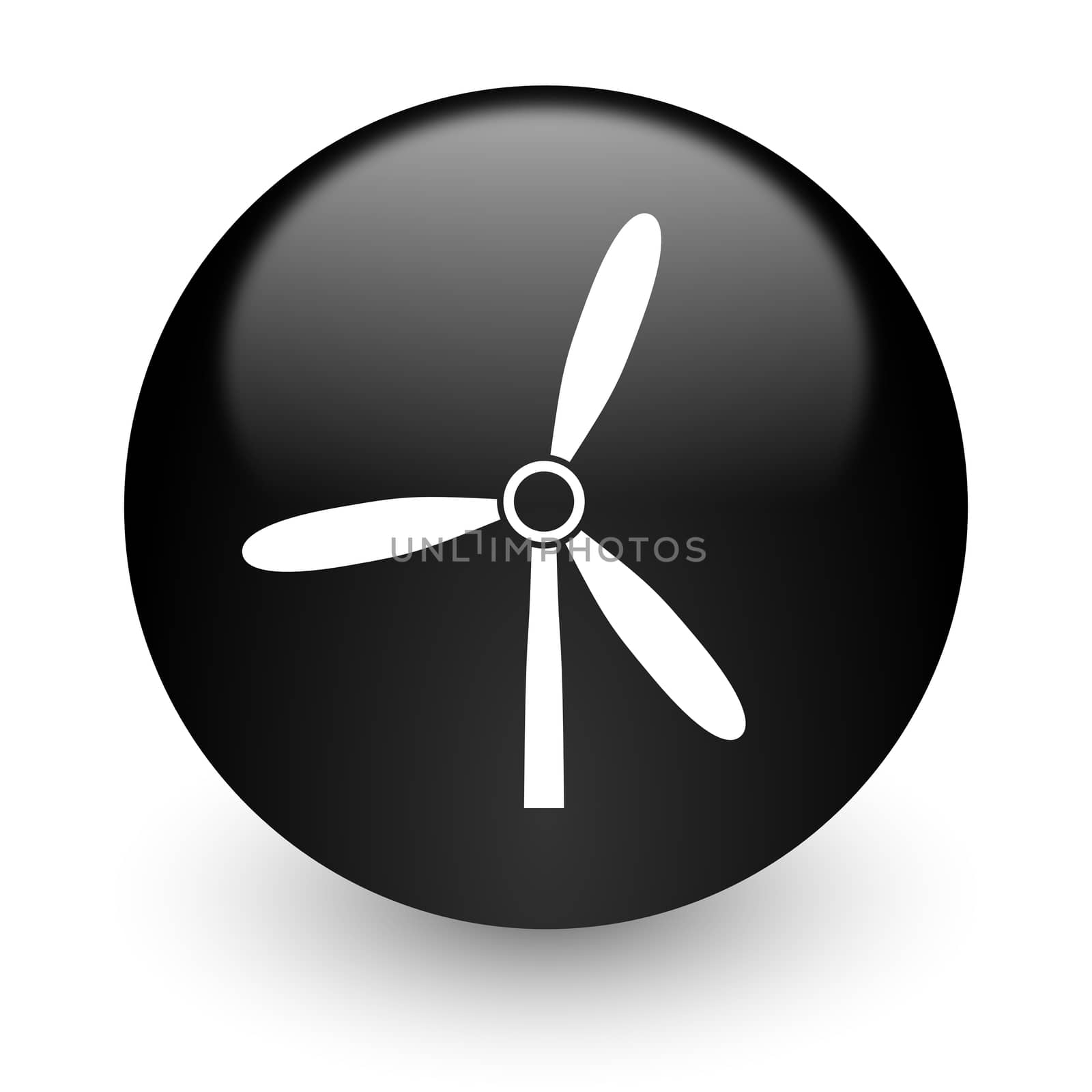 black glossy computer icon