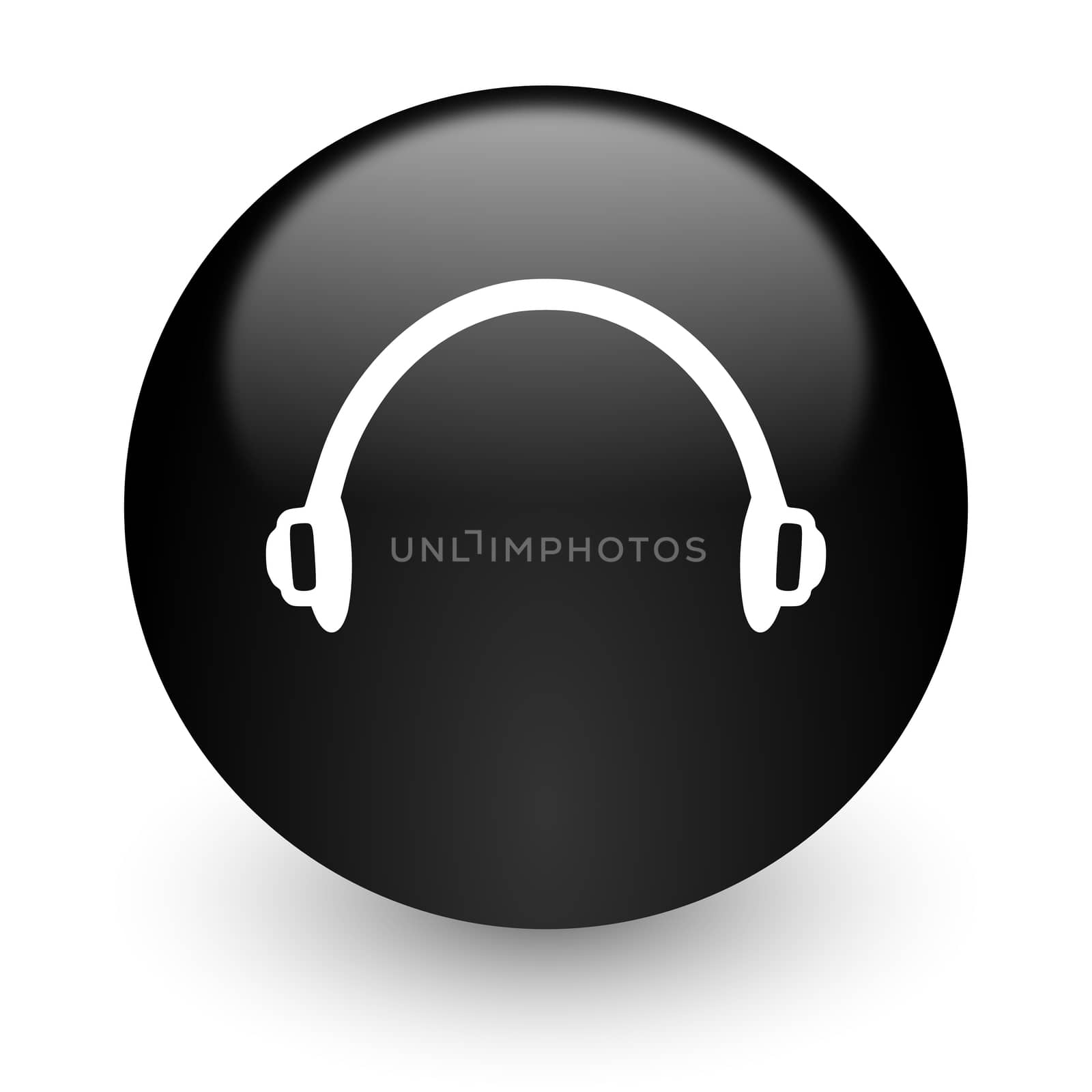 black glossy computer icon