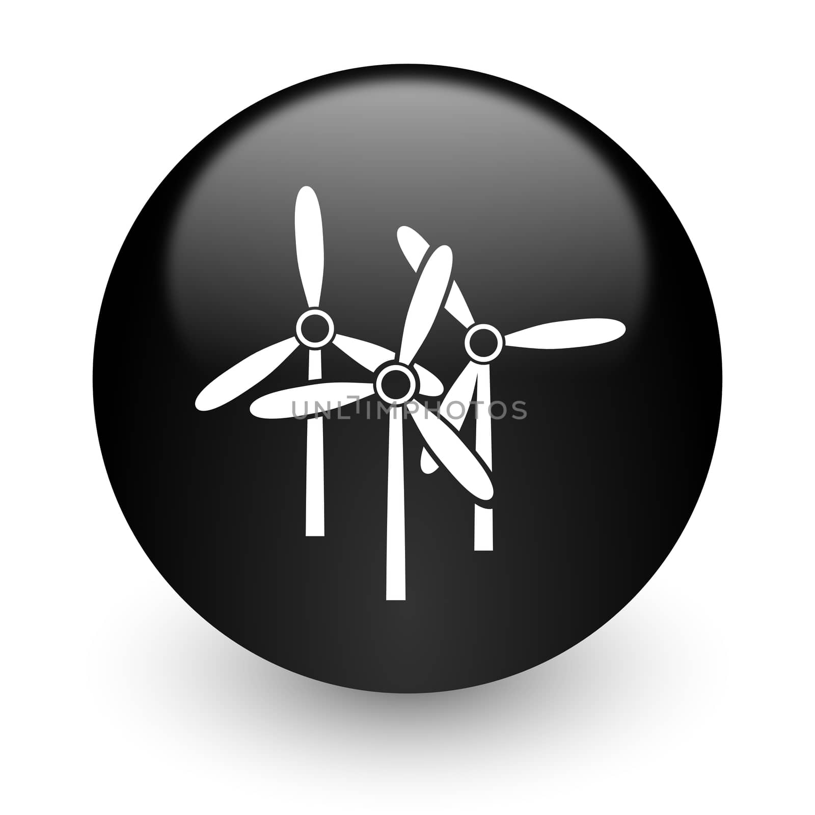 black glossy computer icon