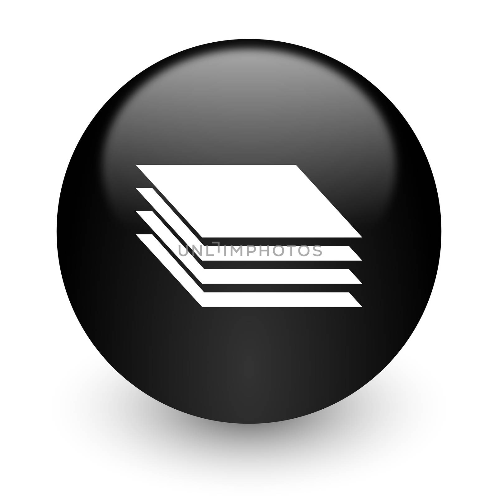 black glossy computer icon