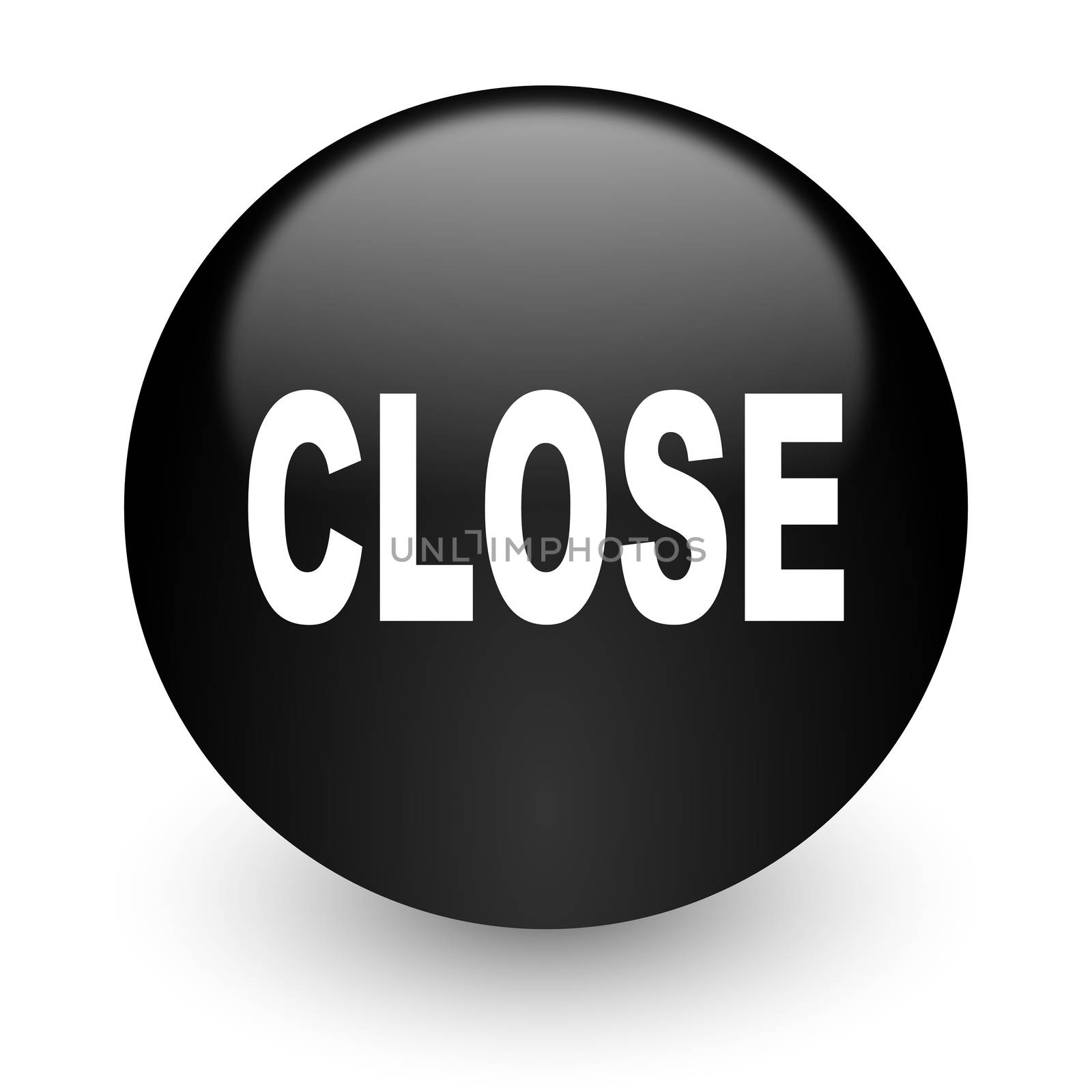 black glossy computer icon