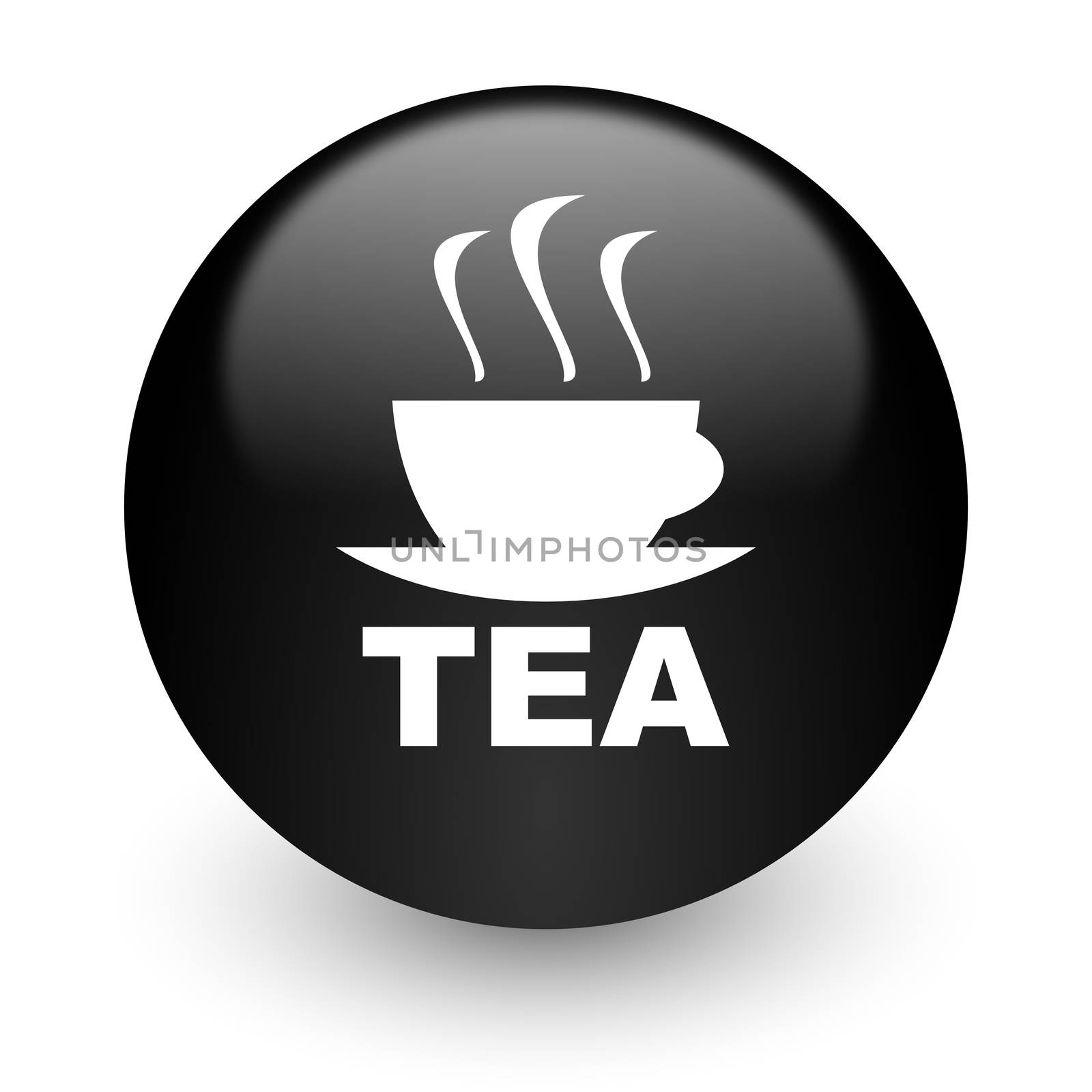 black glossy computer icon