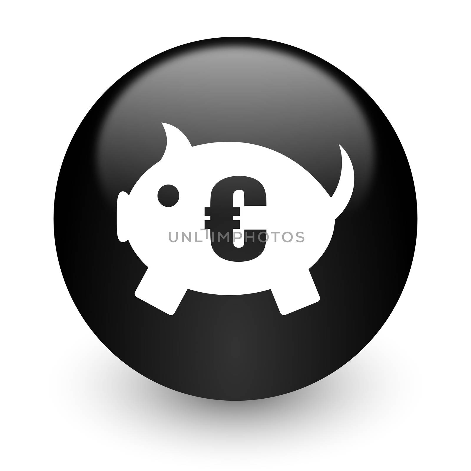 black glossy computer icon