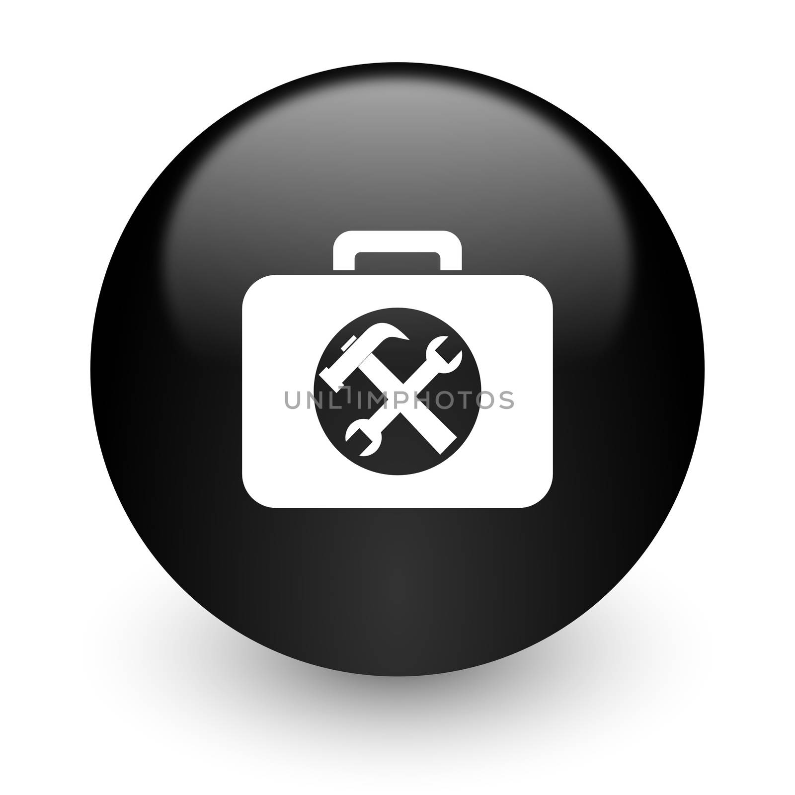 black glossy computer icon