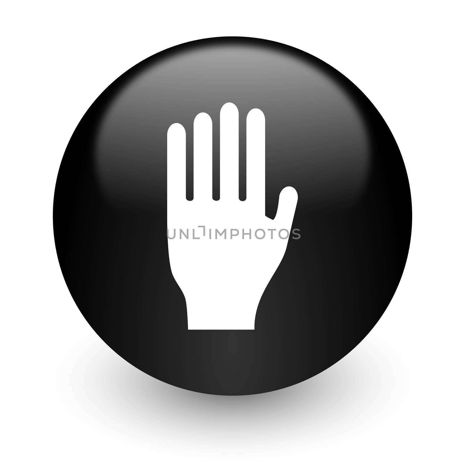 black glossy computer icon