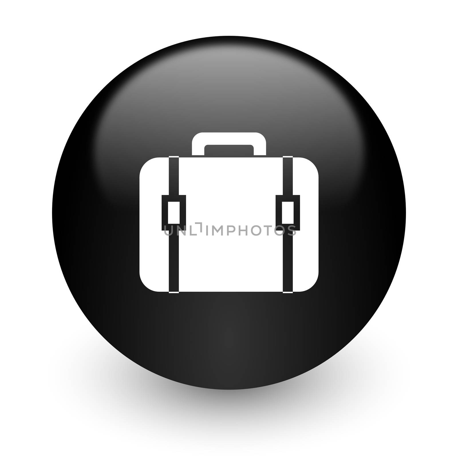 black glossy computer icon