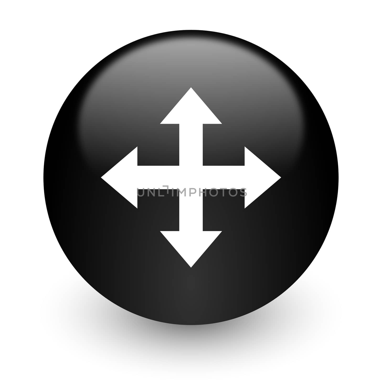 black glossy computer icon