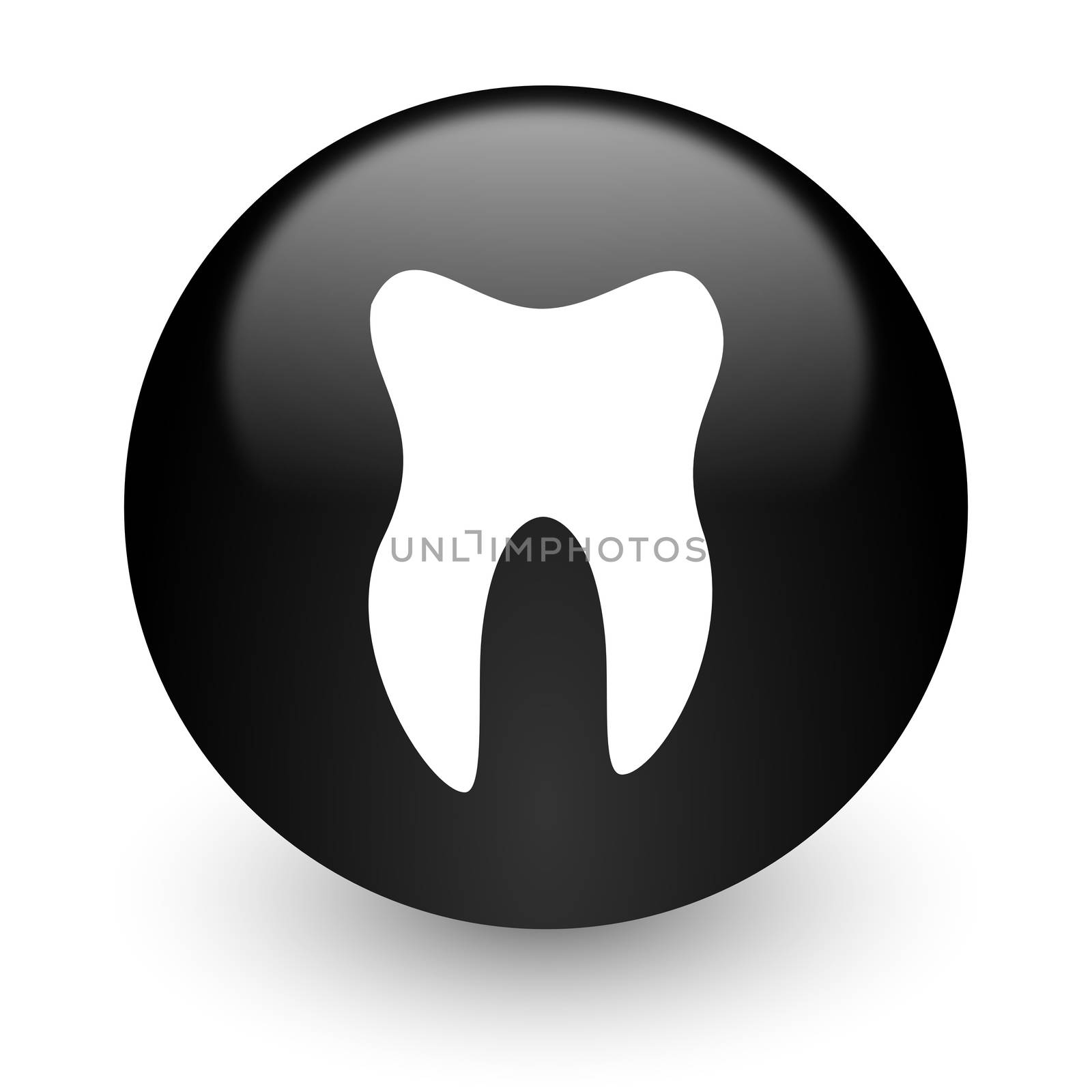 tooth black glossy internet icon by alexwhite