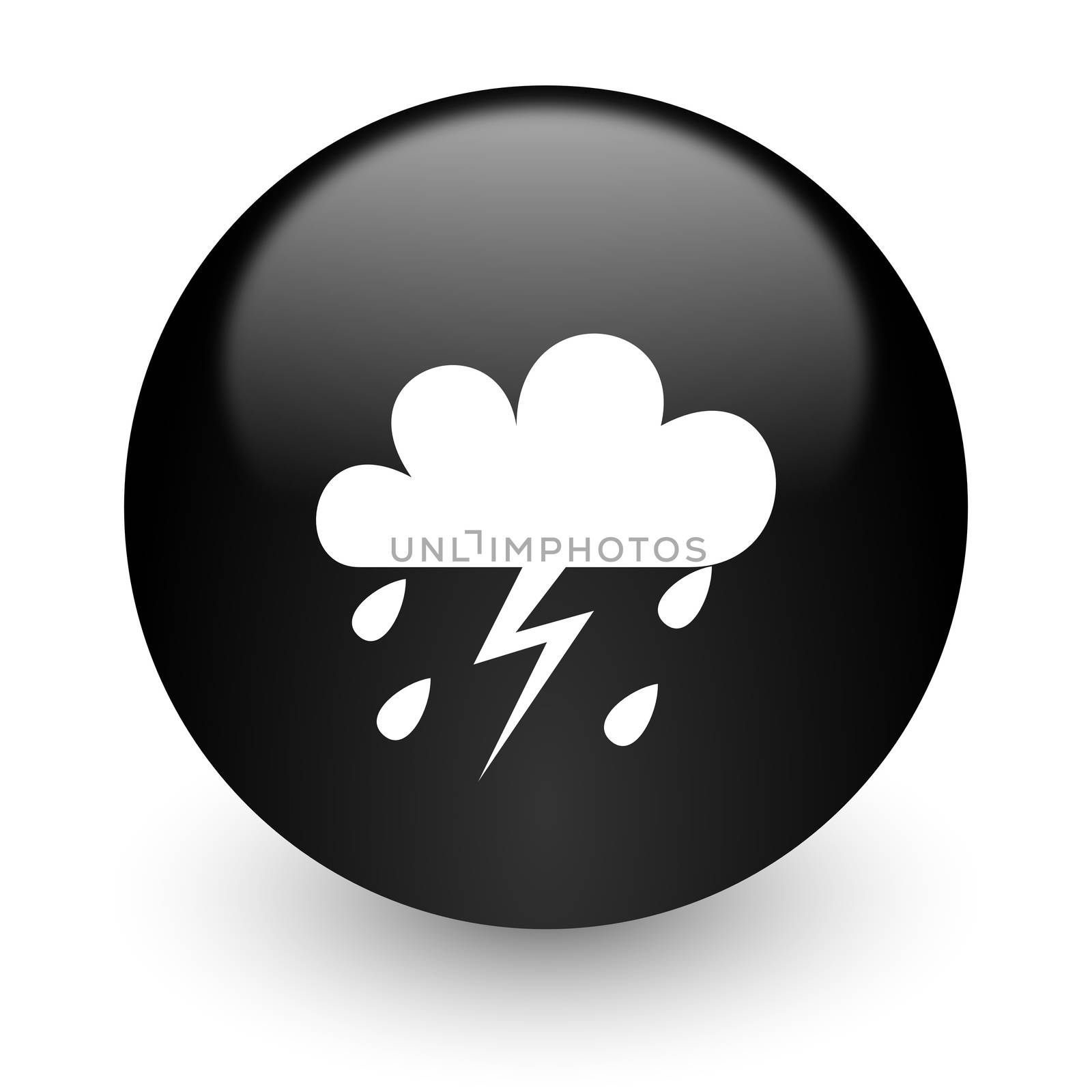 black glossy computer icon