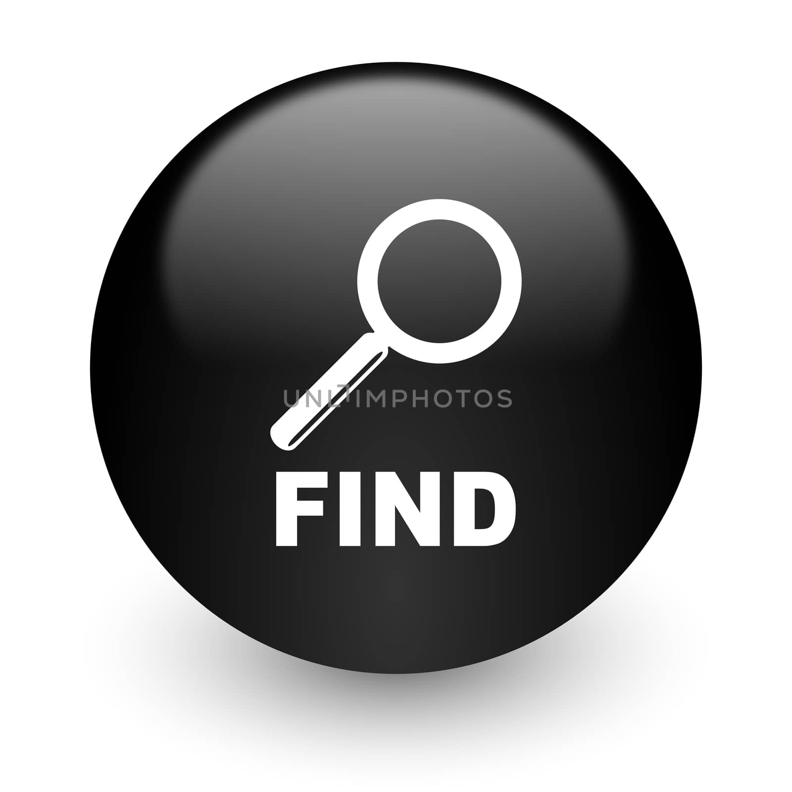 black glossy computer icon