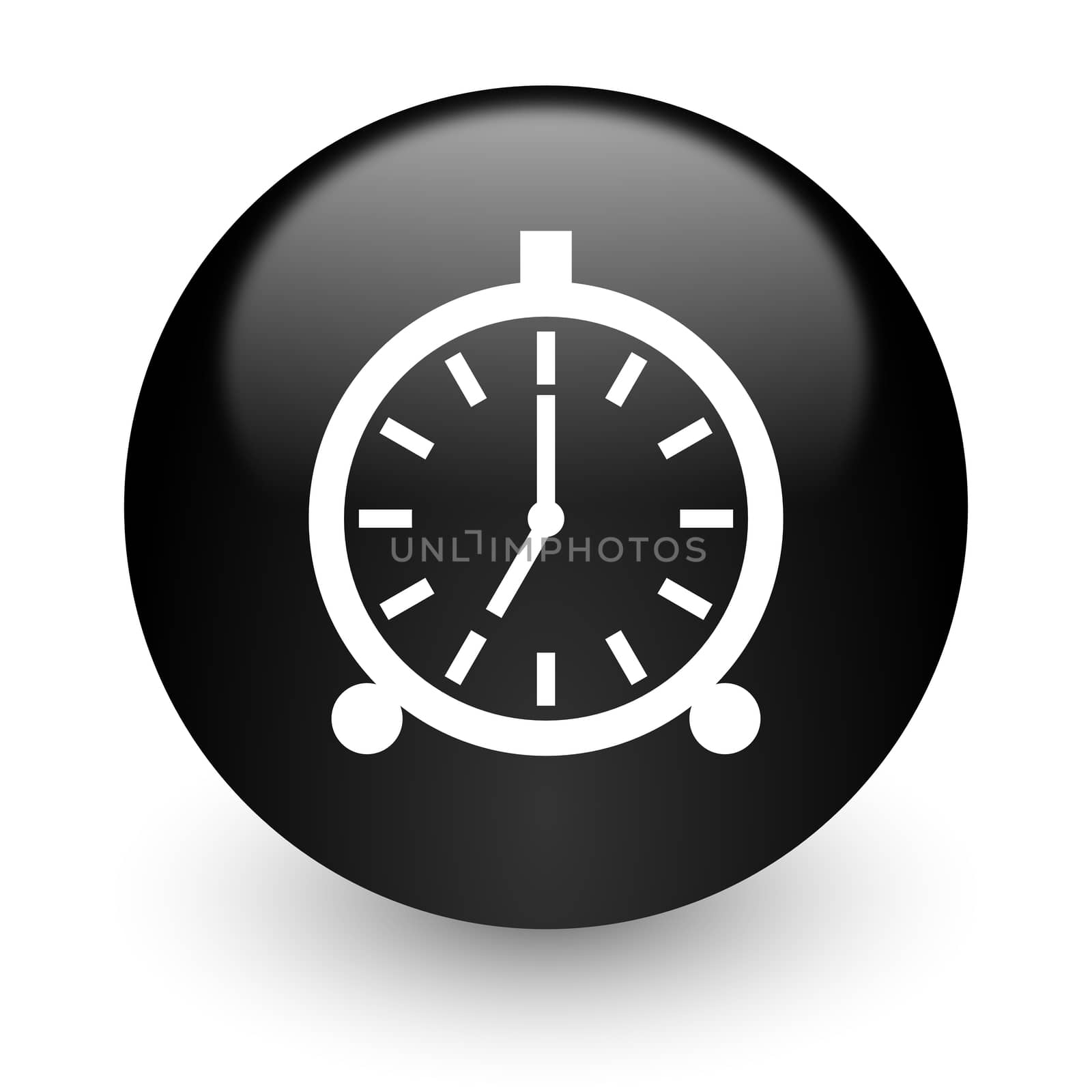 black glossy computer icon