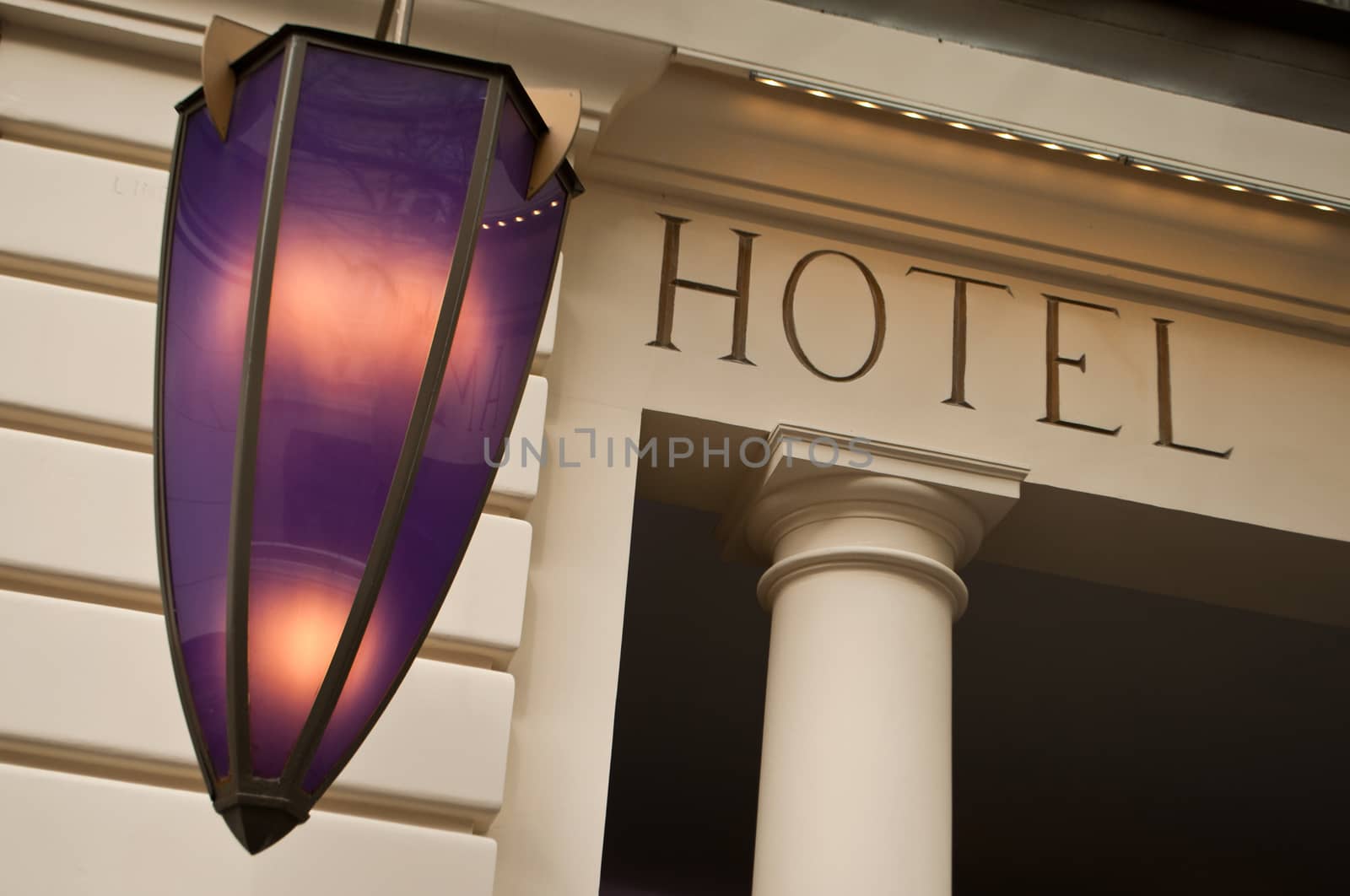 palace Hotel facade closeup in Paris