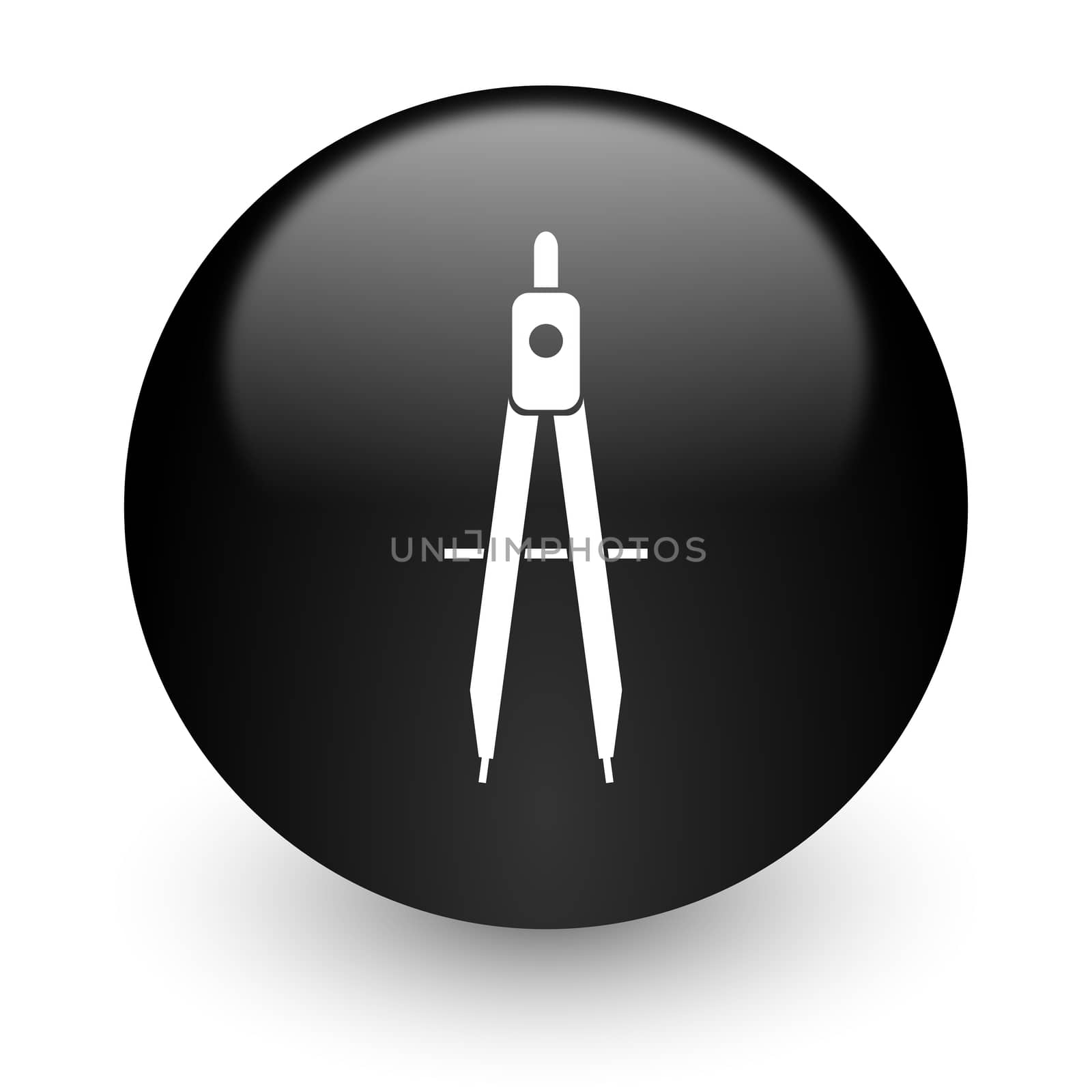 black glossy computer icon