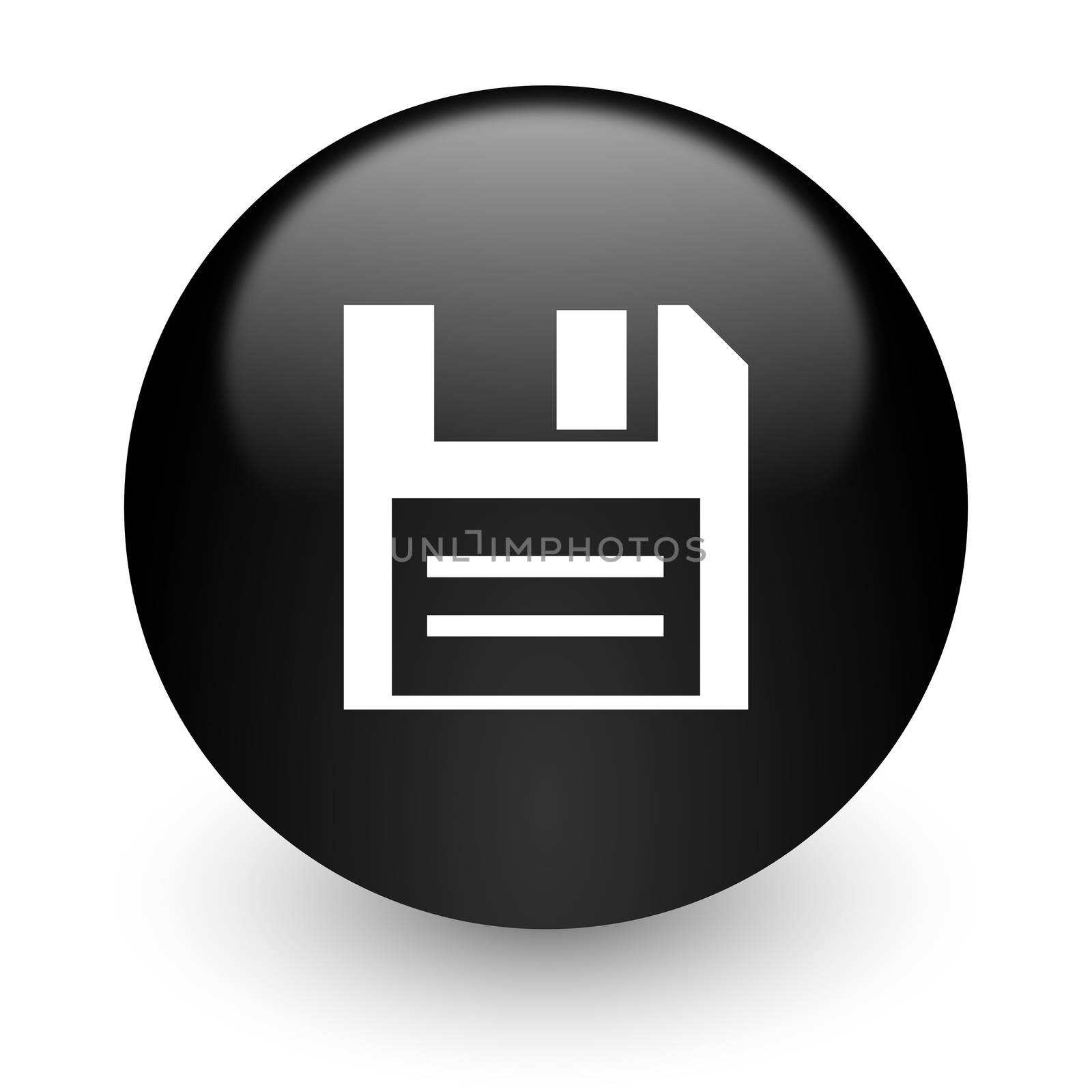 black glossy computer icon
