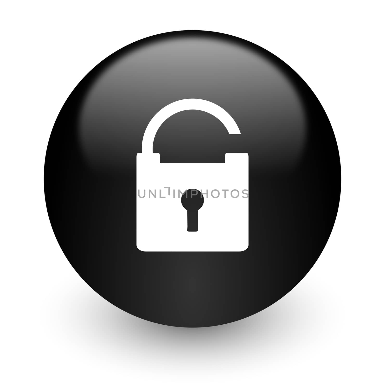 black glossy computer icon
