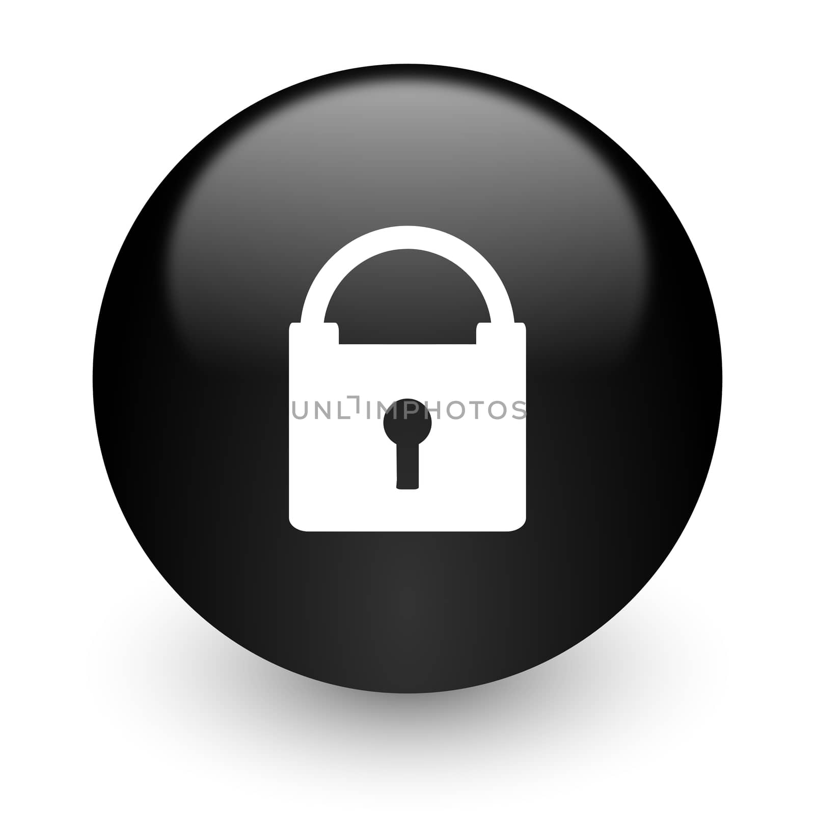 black glossy computer icon