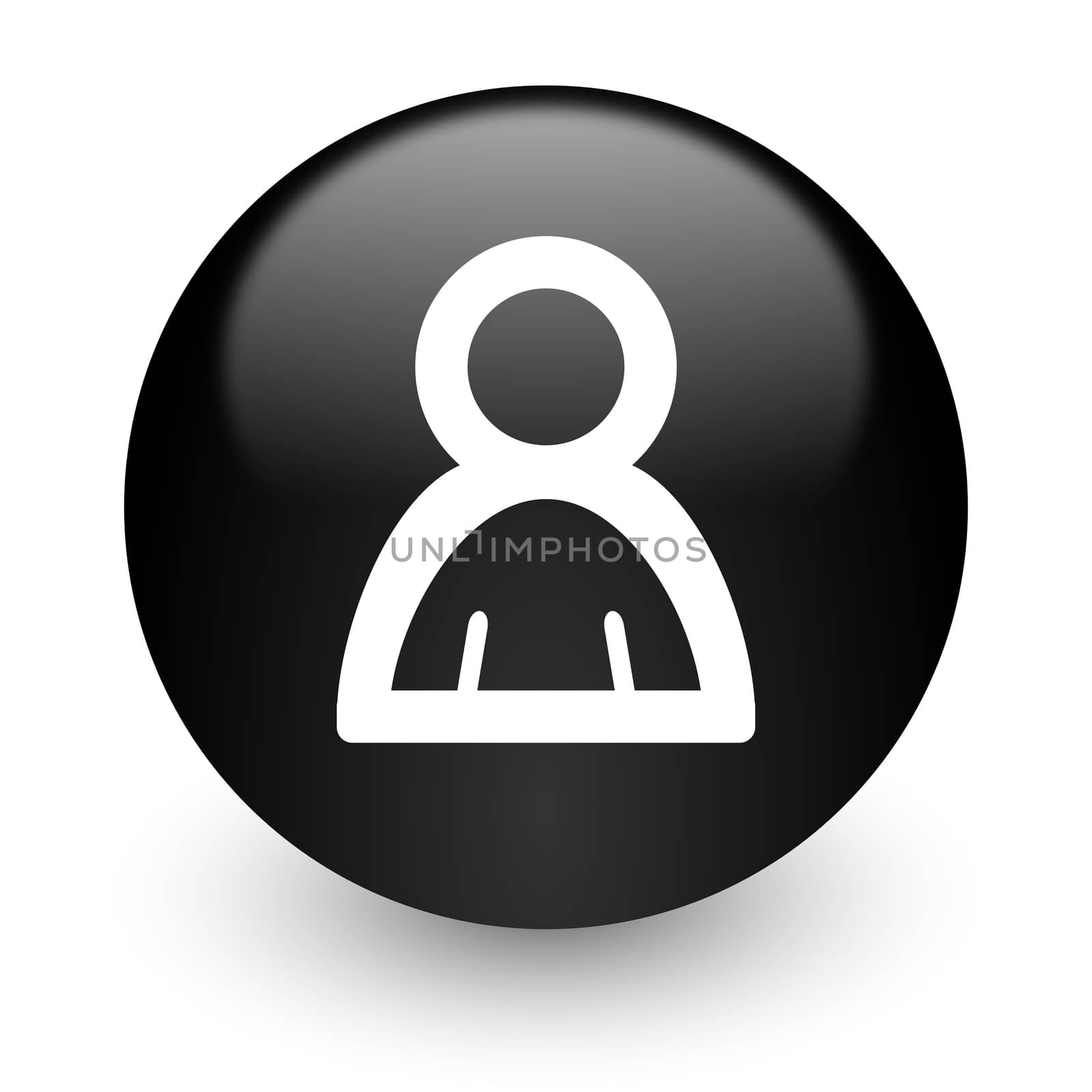 black glossy computer icon