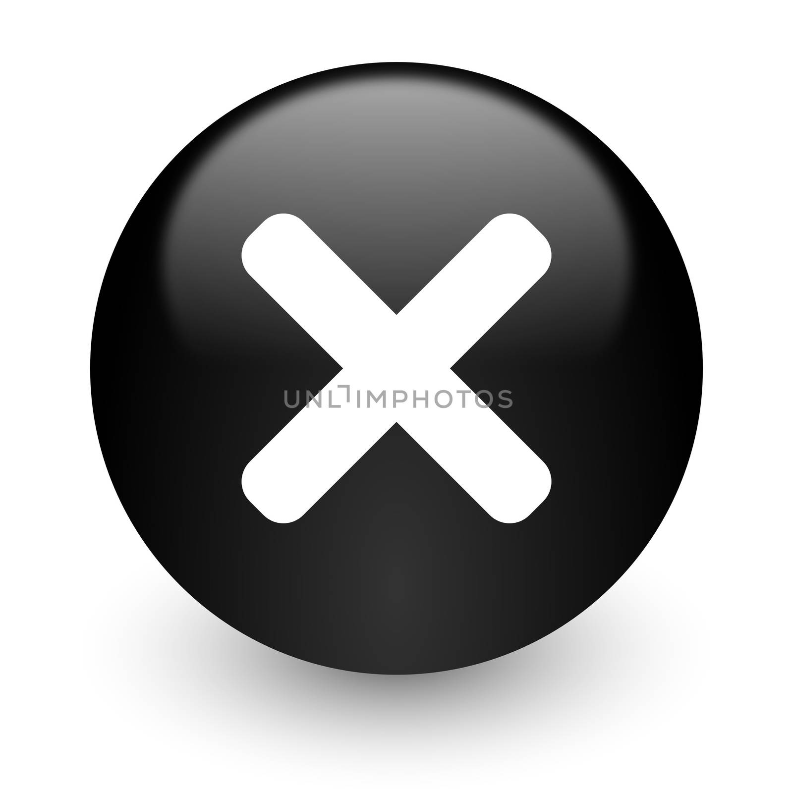 black glossy computer icon