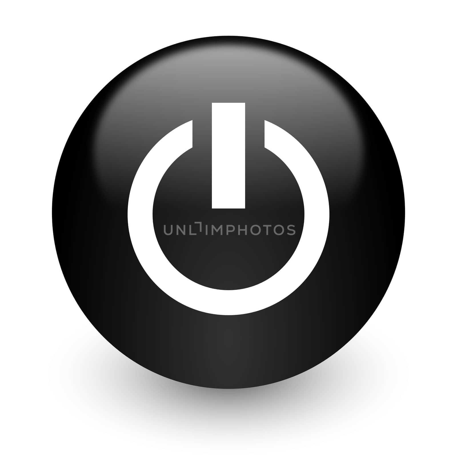 black glossy computer icon