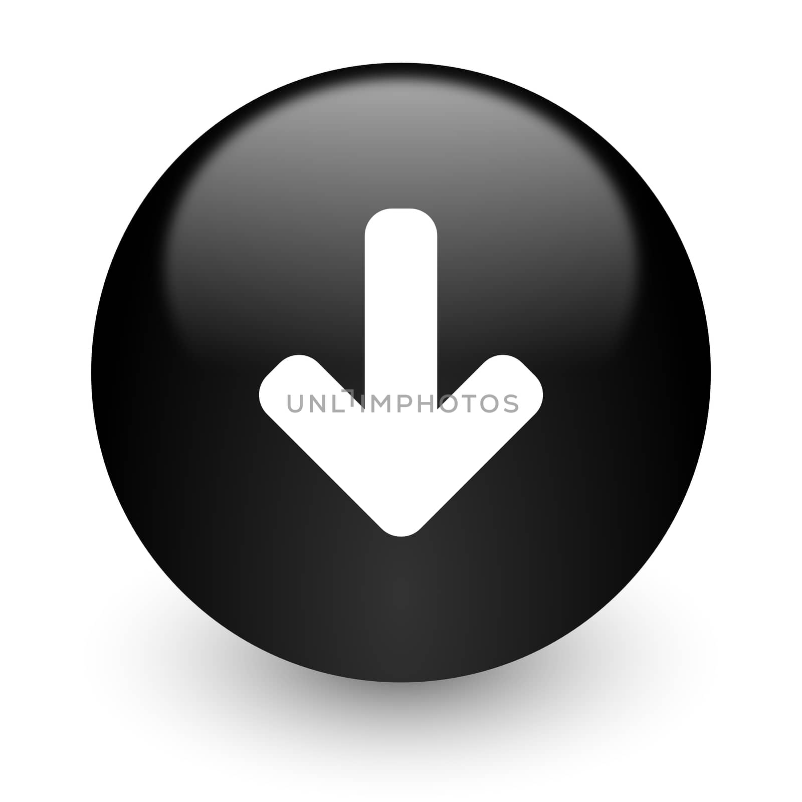 black glossy computer icon