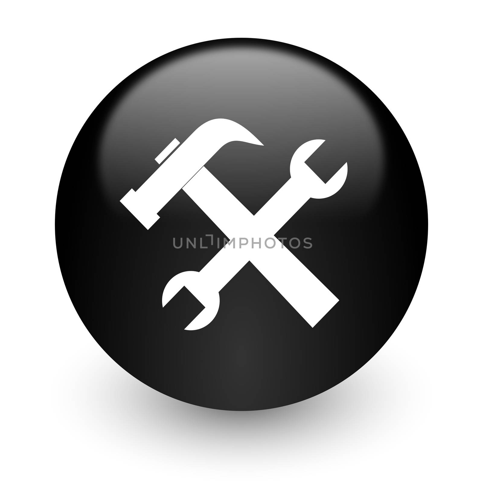 black glossy computer icon