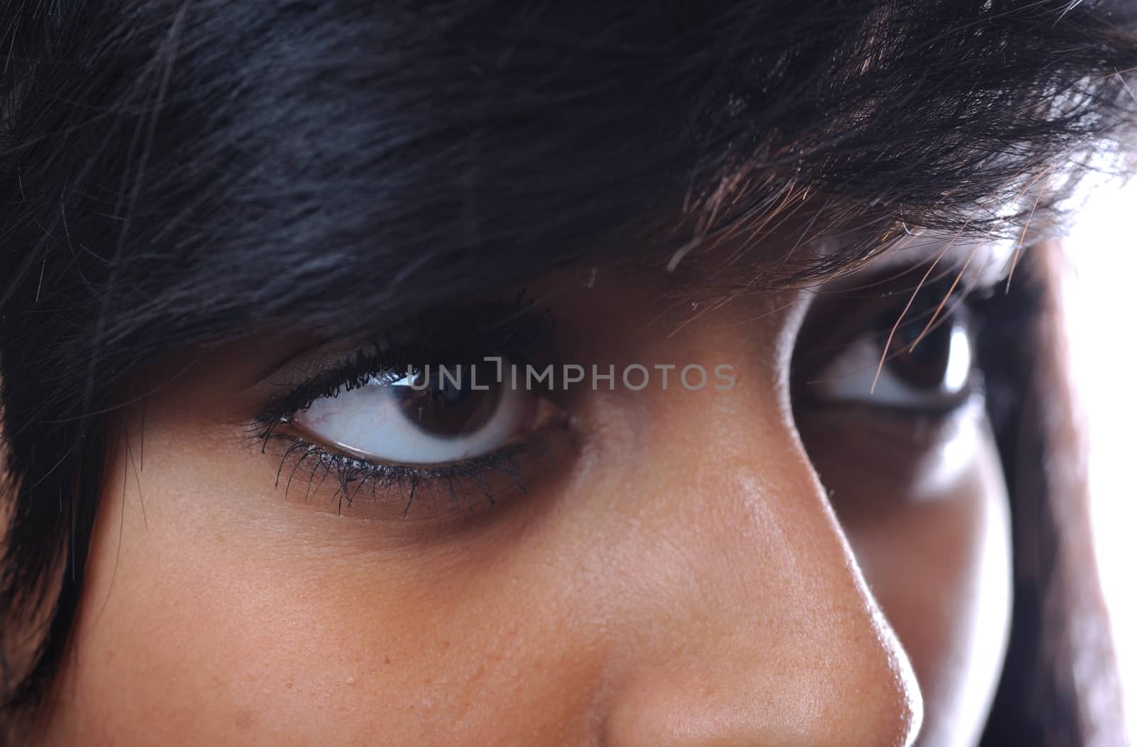 Indian teen girls eyes macro