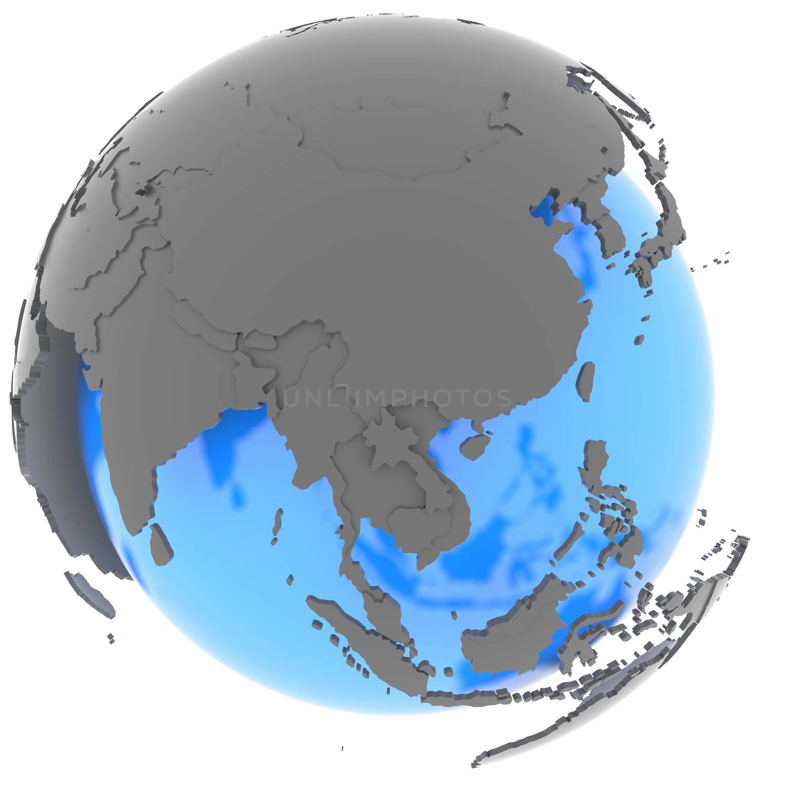 East Asia on the globe by Harvepino