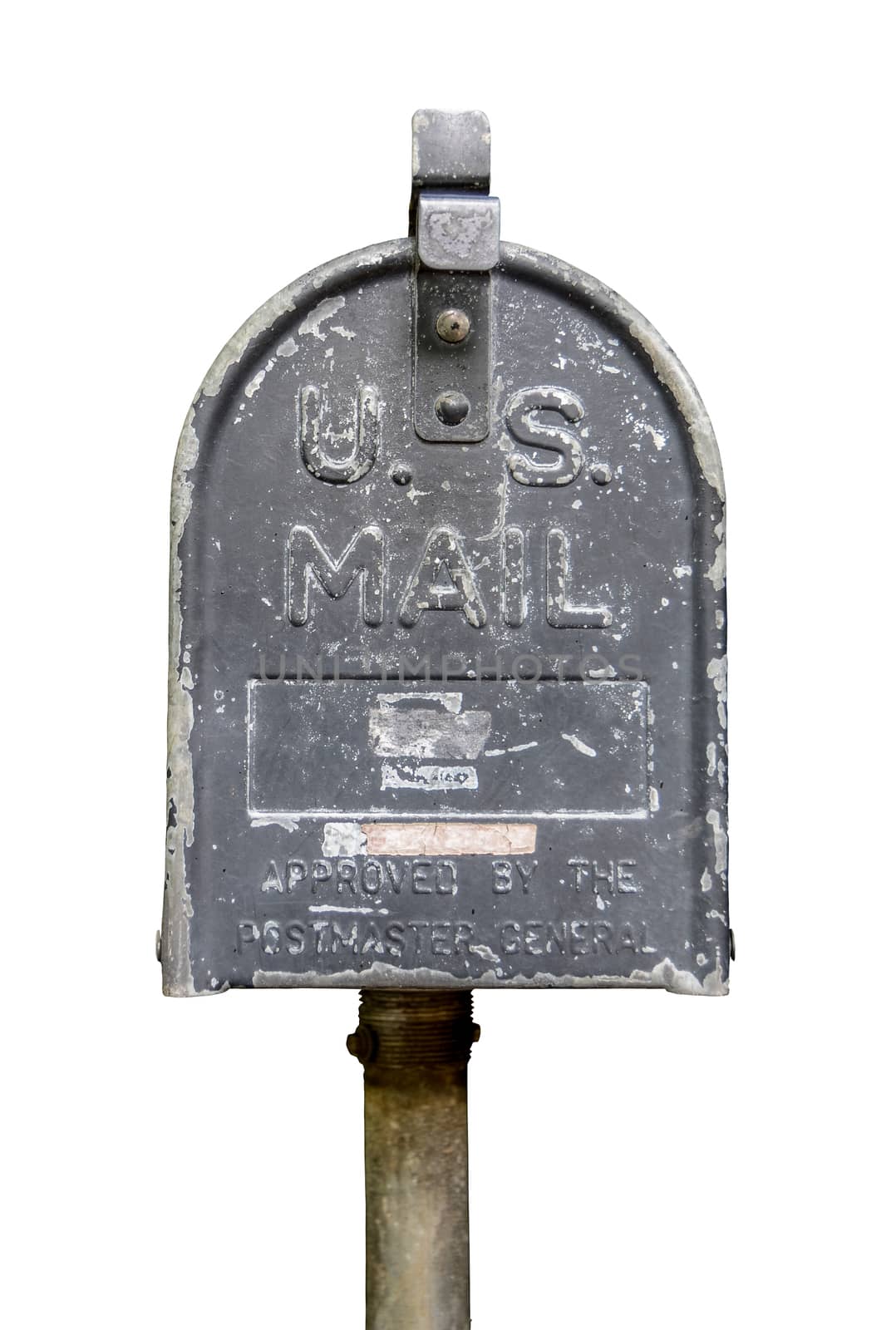 Isolation Of Vintage Old US Mail Post Box