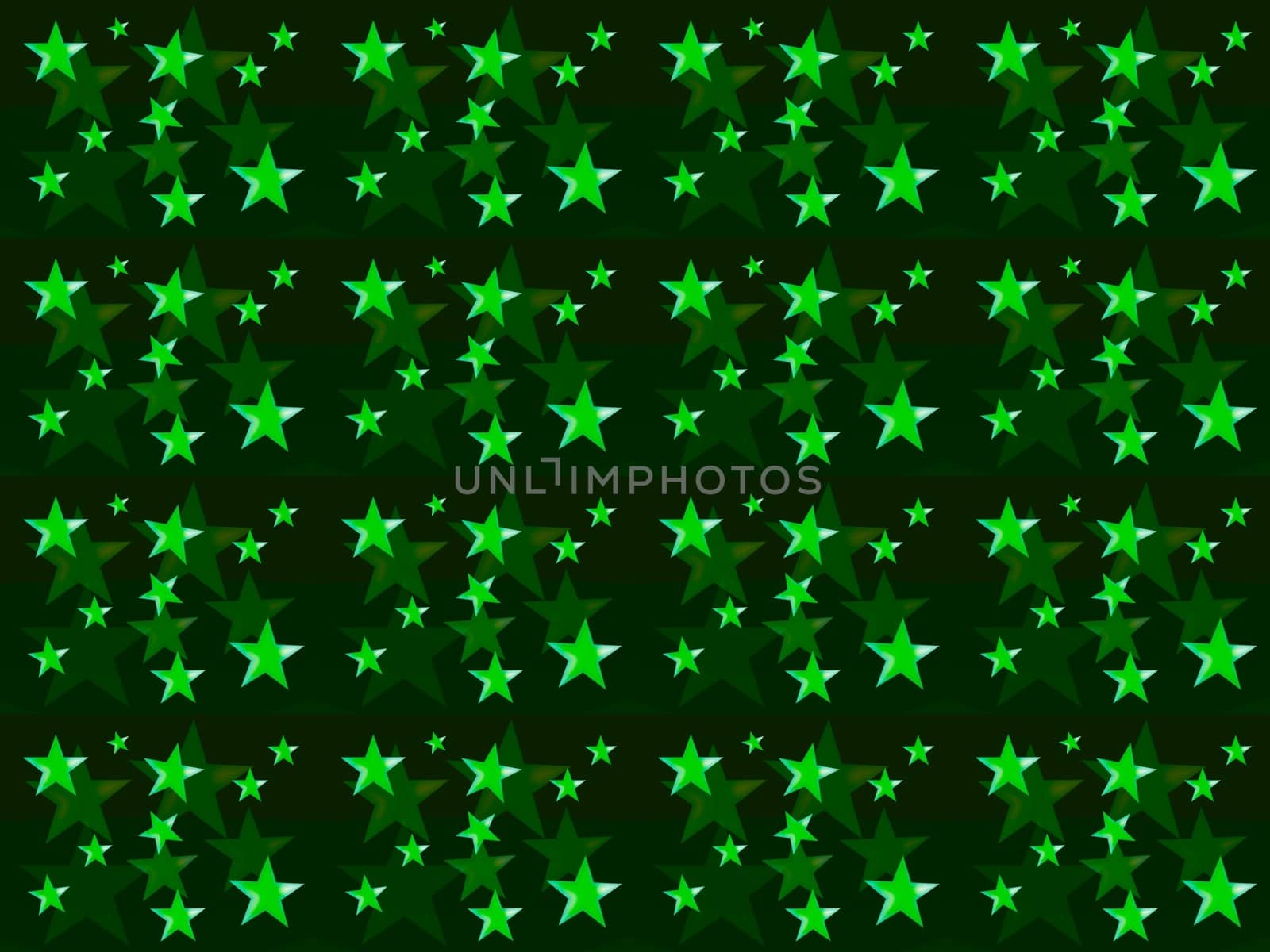 Digital computer graphic - seamless decorative background with a stars in a green colors for design.