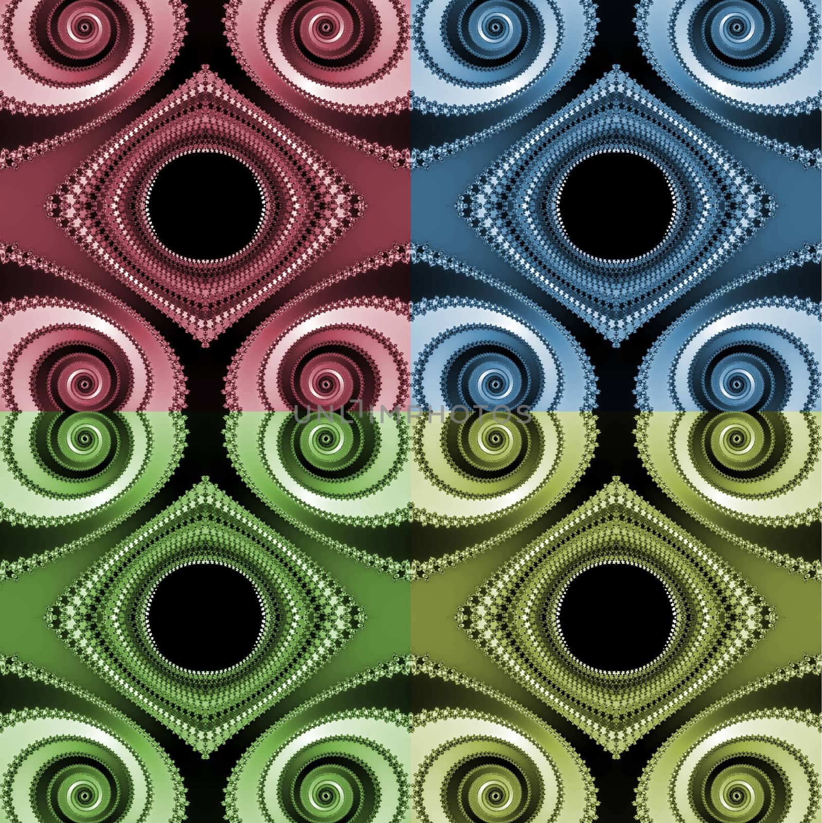 Digital computer graphic - multicolor fractal pattern for design.