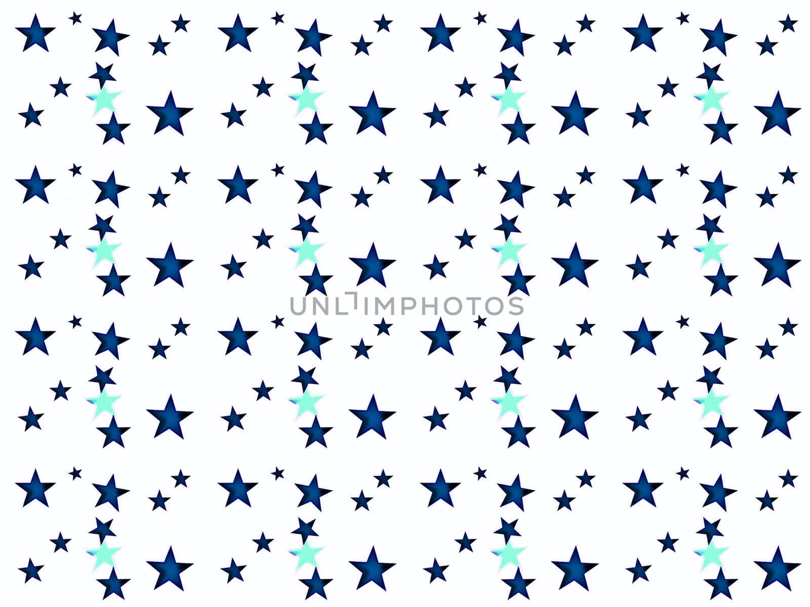 Digital computer graphic - decorative seamless ornament with a stars on a white background.
