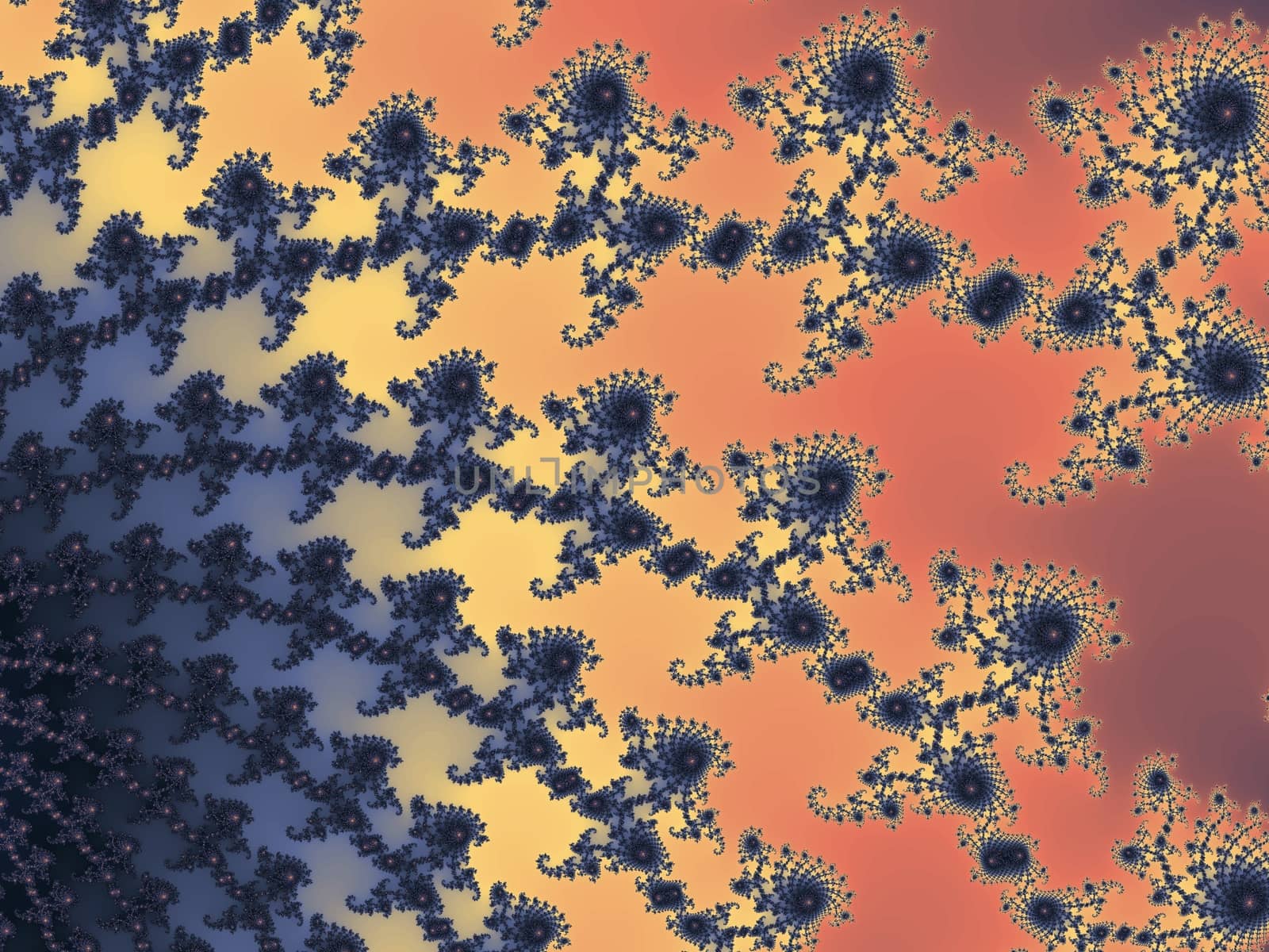 Digital computer graphic - rendering. Decorative fractal background for design.