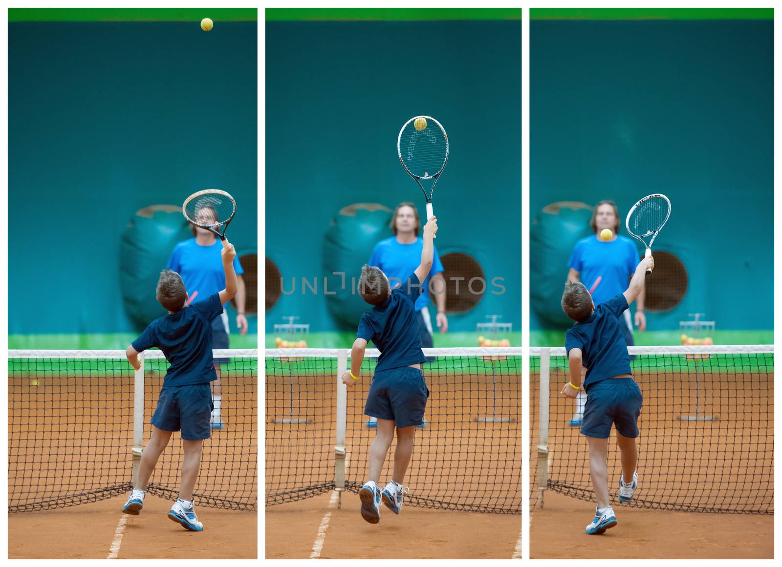 Children at school during a dribble of tennis