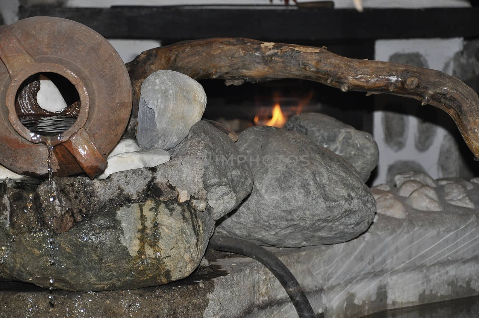 Inside decor in a traditional restaurant in Bansko