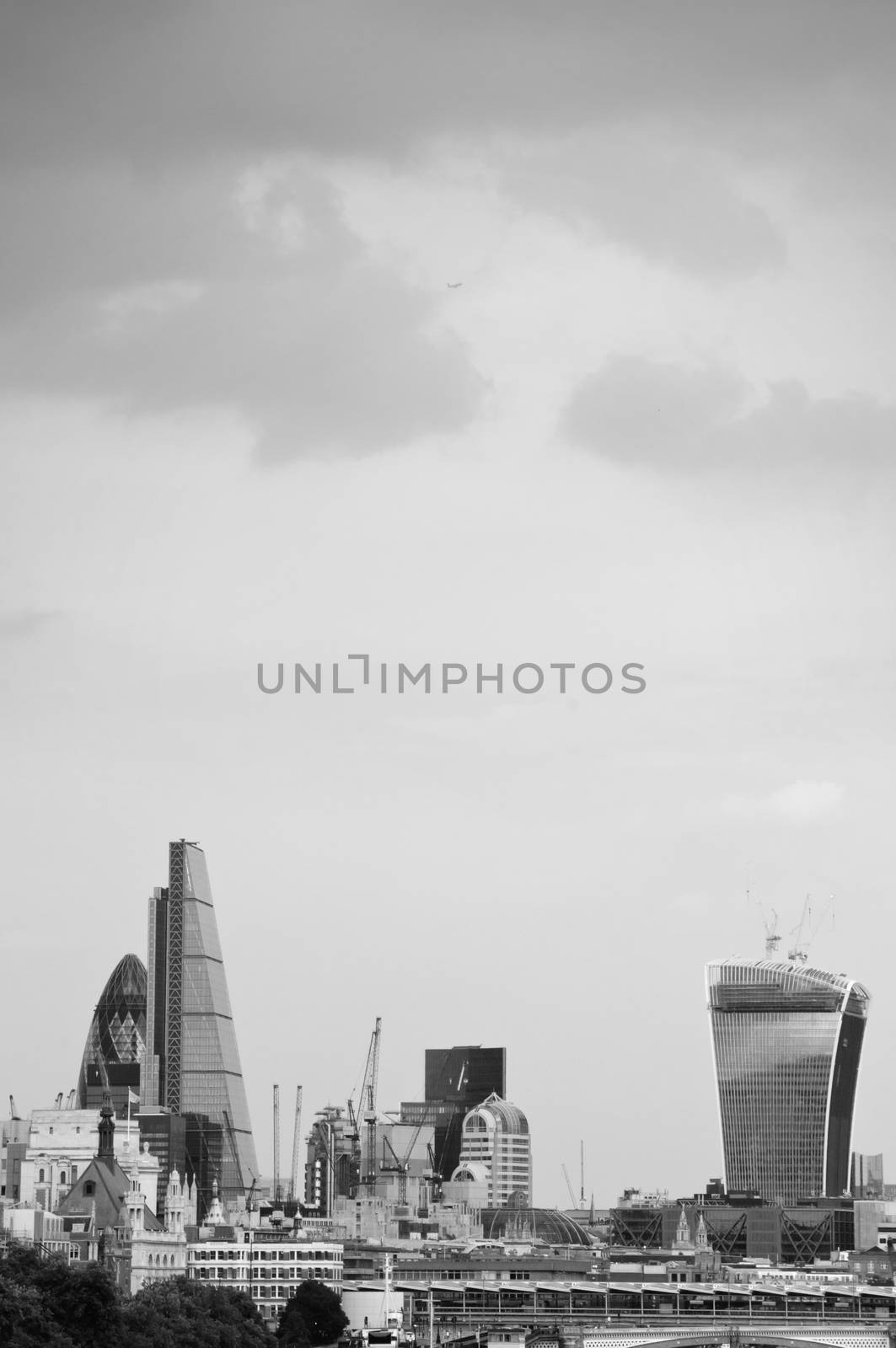 View of modern architectural buildings and offices