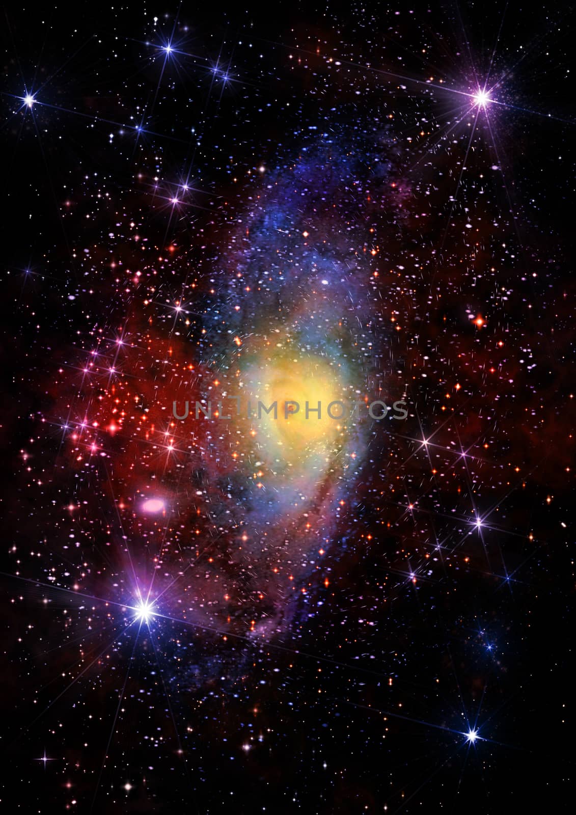 Far being shone nebula and star field against space. "Elements of this image furnished by NASA".