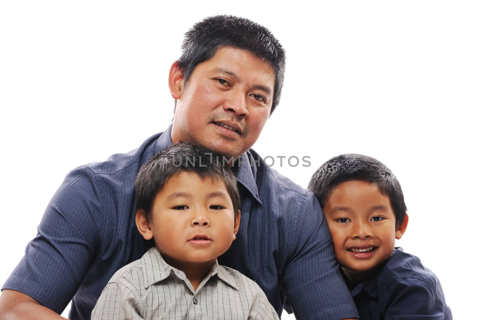 Father hug Sons by kmwphotography