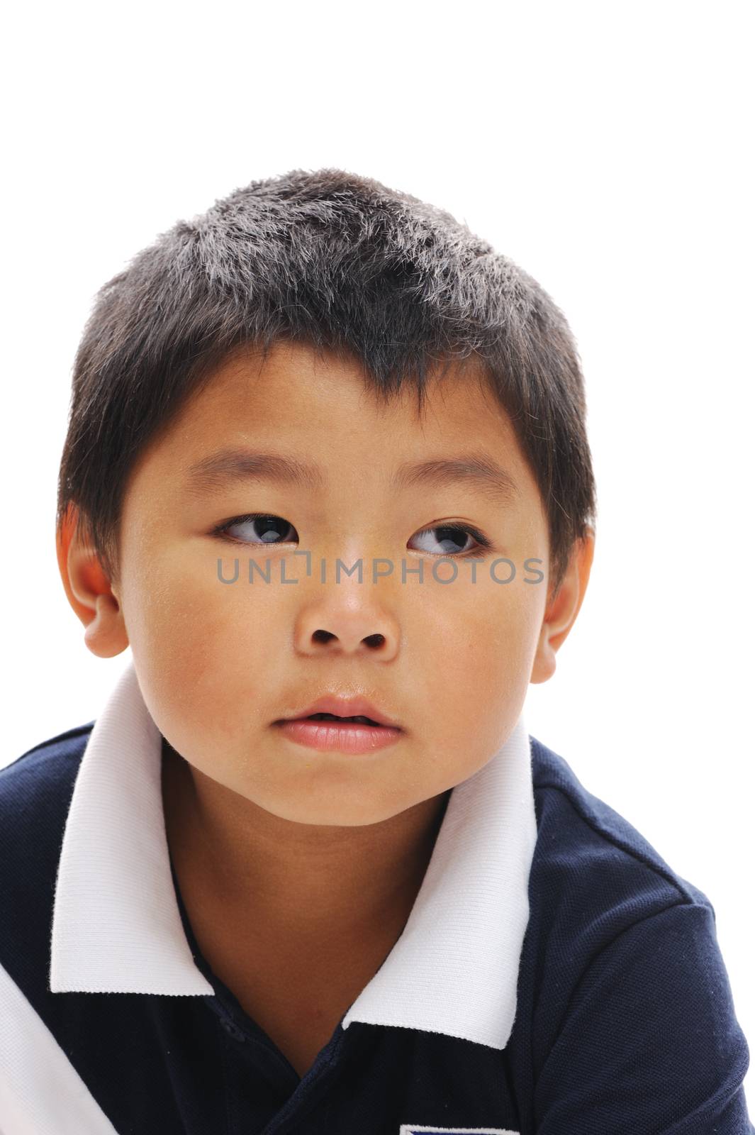 Asian Boy looking away by kmwphotography