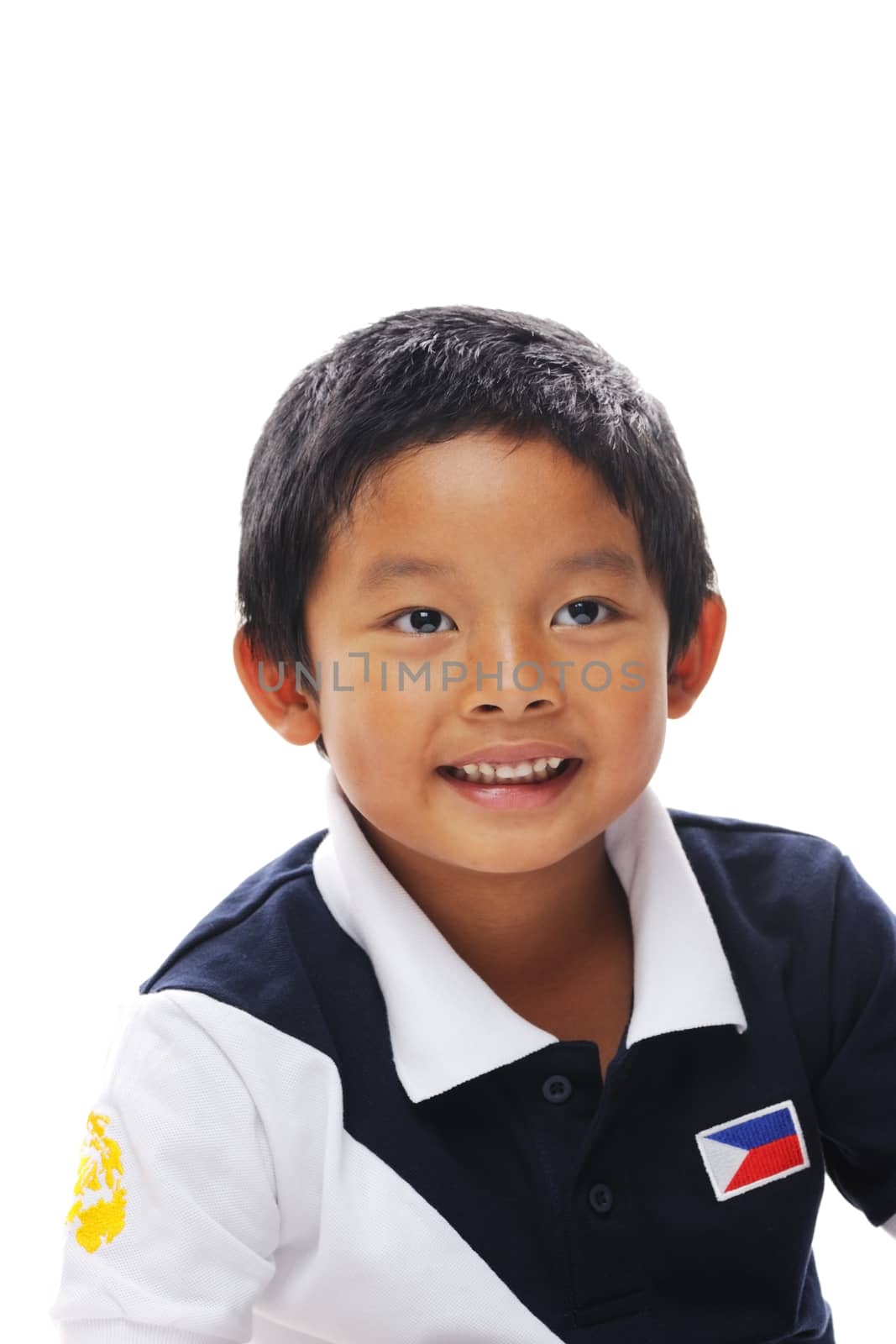 Asian boy wearing philippines shirt
