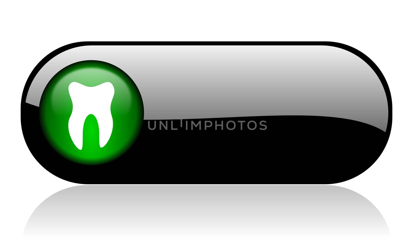 tooth black glossy banner by alexwhite