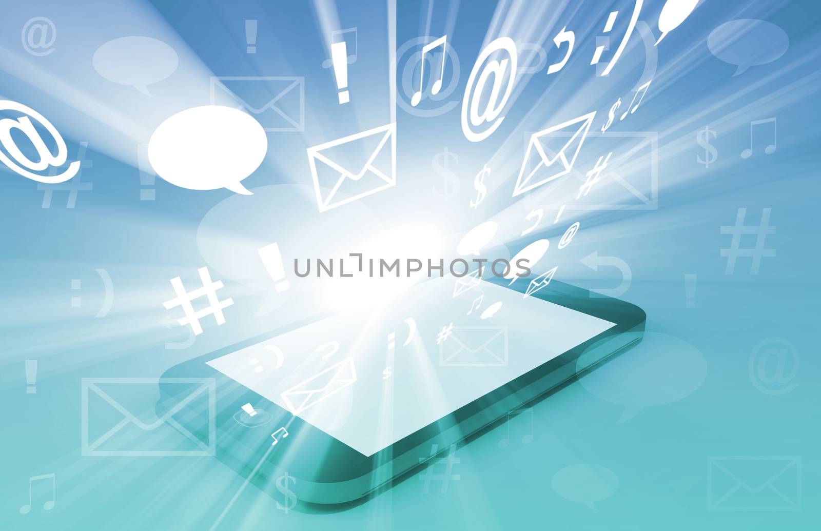 Modern Communication Technology With Mobile Phone Art
